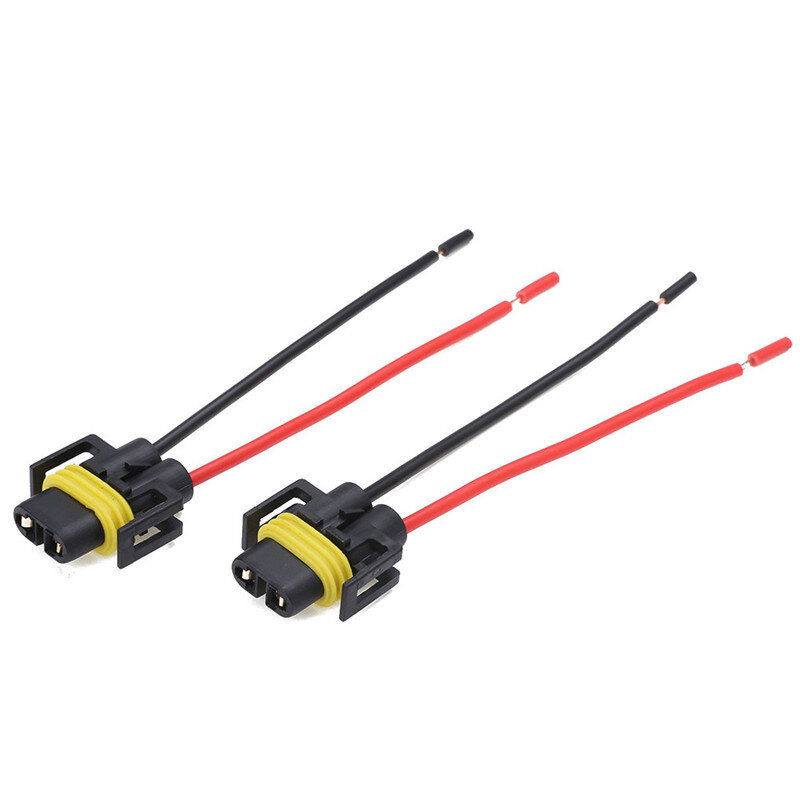 2Pcs H8 H9 H11 Wiring Harness Soket Mobil Kawat Konektor Kabel Adaptor Steker untuk Kabut Kepala Lampu Lampu Bohlam cahaya