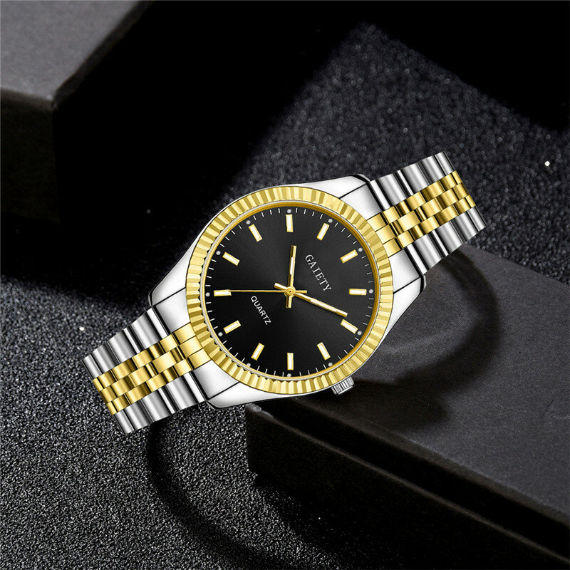 Top brand luxury casual dress Watch men Quartz Wristwatches Auto Date clock Steel Men's Watch relogio masculino mens watches