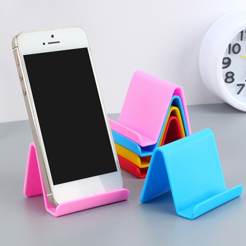Mobile Phone Holder Table Desktop Support Lazy Mobile Phone Stand Tablet Holder Desk Cell Phone Stand Candy Color Mini Bracket