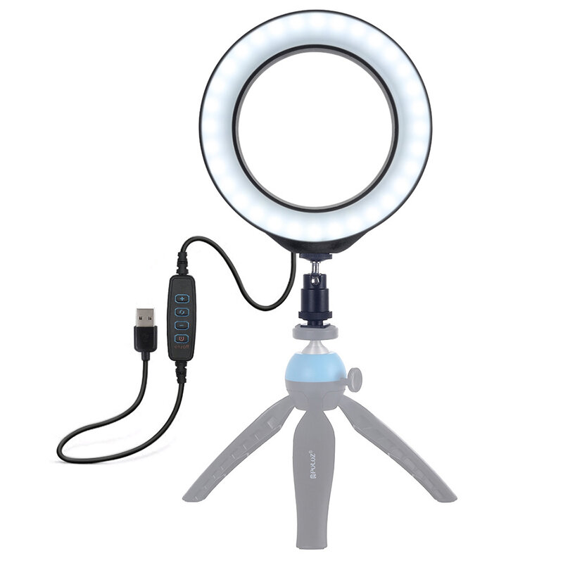 Luz circular com tripé cabeça redonda, luz para vlogging, 3 modos de iluminação, telefone móvel, maquiagem, espelho, iluminação de vídeo