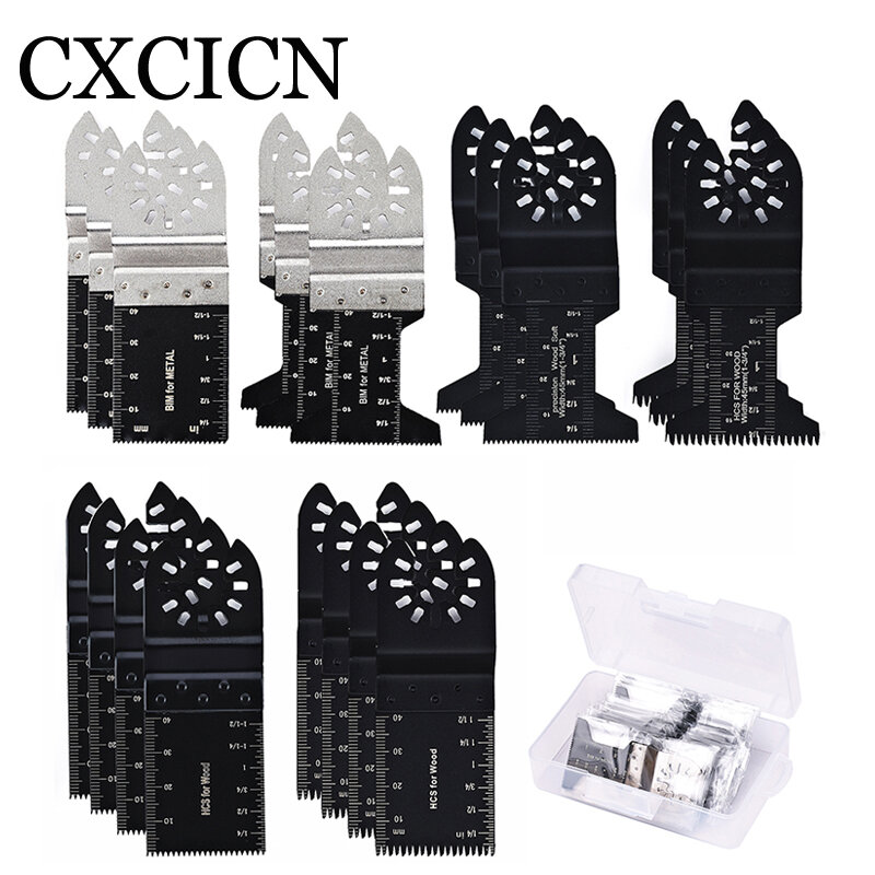 20PCS Oscillating Saw Blades Quick Release Multi-Function for Wood Metal Plastics Cutter Multitool