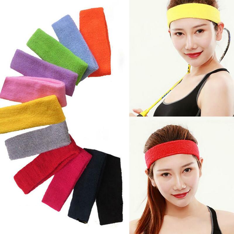 Sportswear Haar Band Outdoor Sport Schweißband Stirnband Yoga Gym Unisex Stretch Einfarbig Haar Band