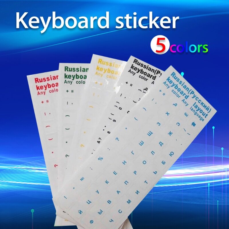 1/2pcs Letter Sticker Waterproof Super Durable Russian/Korean/Arabic Keyboard Stickers Alphabet for Laptop General Keyboard