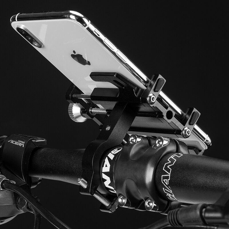 ROCKBROS Telefon Halter Motorrad Elektrische Fahrrad Smartphone CNC Aluminium Legierung Halterung Fünf Krallen Mechanische Fahrrad Telefon Halter