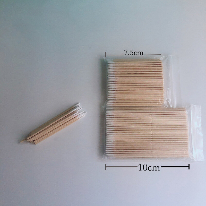 Microblading 100個木製綿棒化粧品アートメイク健康医療耳ジュエリー7センチメートルクリーンスティック芽ヒント