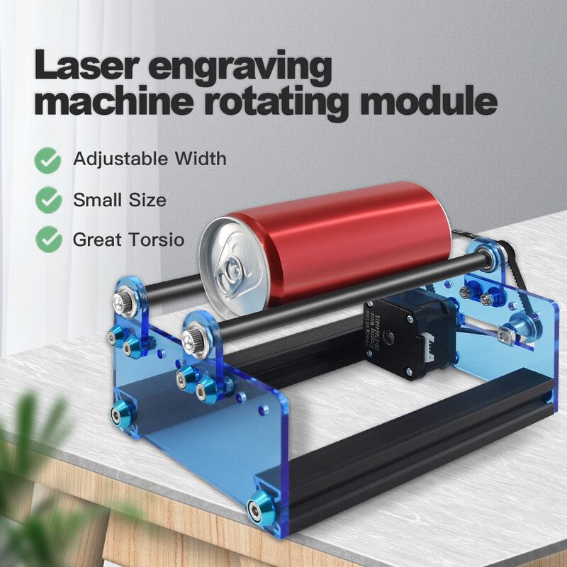Twotrees Cnc Universele Laser Graveur Rotary Roller Y-As Roterende As 360 Graden Roterende Voor Graveren Cilindrische Voorwerpen