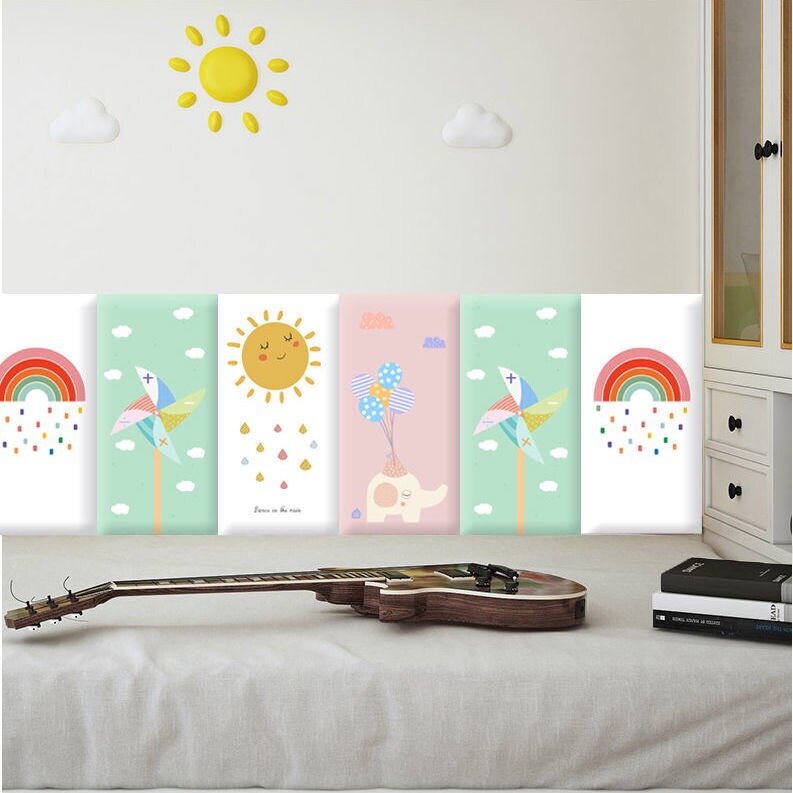 Anti-collision Bed Headboards Wall Stickers Boy Girl Child Bedroom Home Decor Self-adhesive Tatami Headboard 3d Sticker Cabecero