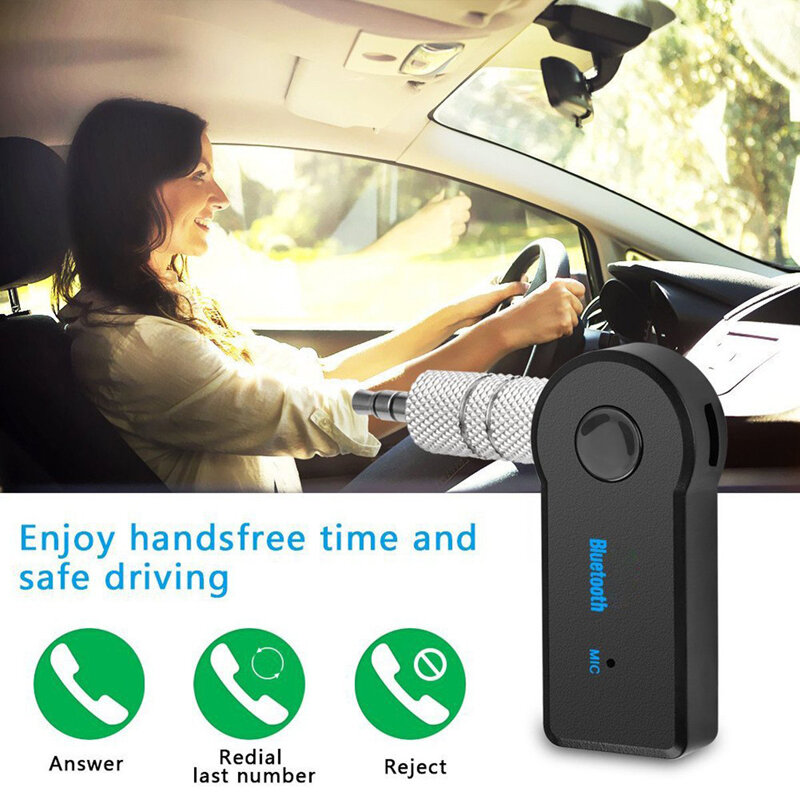 Drahtlose Bluetooth Auto Empfänger Adapter 3,5 mmJack Audio Transmitter Freihändiger Anruf Auto AUX Musik Empfänger für Home TV MP3