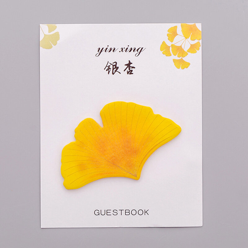 Sticky Note Memo Pad Planner Office School Stationery Maple Ginkgo/Leaf Print Stationery Memo Pad easy paste on the wall table