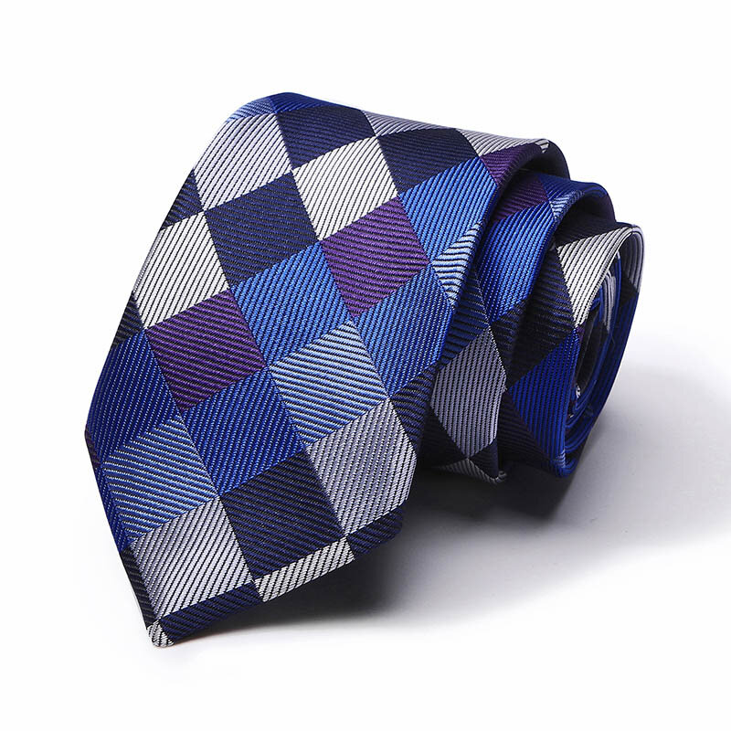 Krawat jedwabny skinny 7.5 cm kwiatowy krawat high fashion plaid krawaty dla mężczyzn cienka bawełna krawat krawaty męskie 2023 gravatas