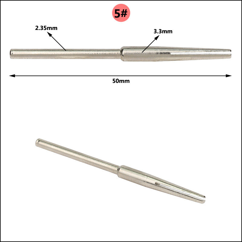 Lixa braçadeira 2.35mm haste de fixação dividir mandrels titular abrasivo longo clipe moedor elétrico acessórios jóias polimento ferramentas