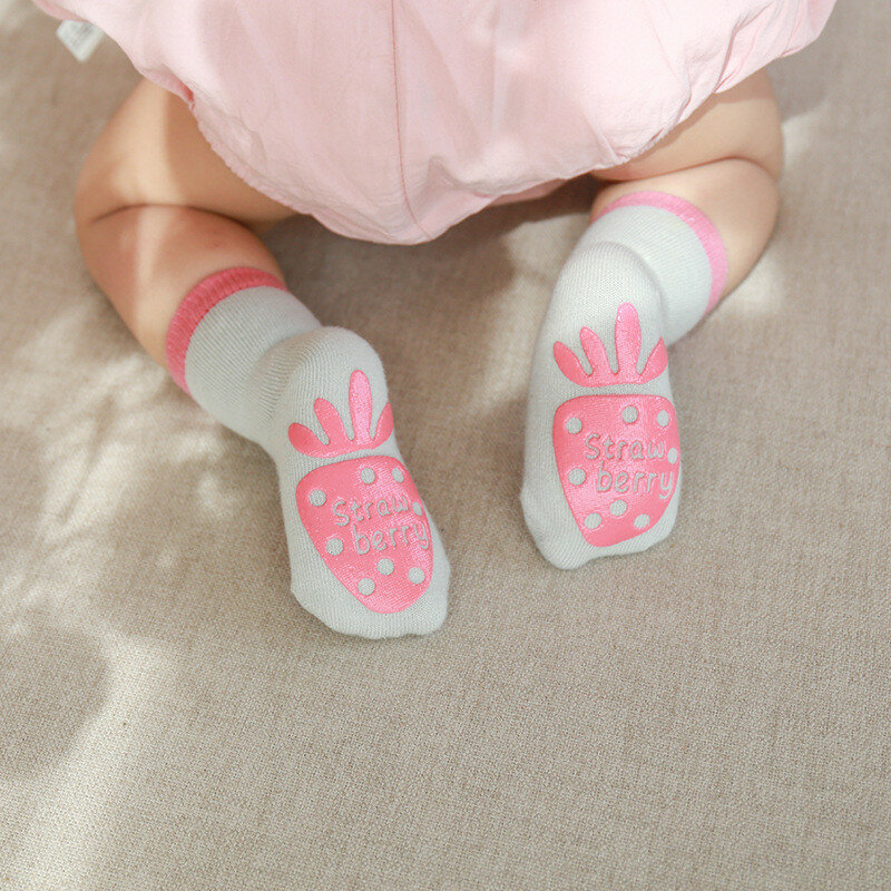 Lawadka-calcetines para bebé recién nacido, calcetines de moda para niña, zapatos de suelo para bebé, antideslizantes, de suela suave, para juego en casa