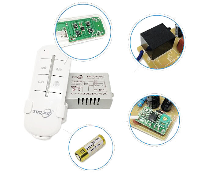 Cyfrowy przełącznik zdalnego sterowania światłem bezprzewodowy ON OFF przełącznik zdalnego sterowania dla żarówki żyrandol 220V RF433 1/2/3/4 sposoby