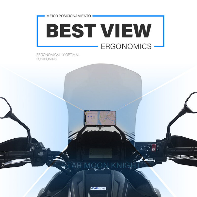 Support de plaque de Navigation GPS pour Honda NC750X NC 750X2021-, accessoires de moto, support de pare-brise pour téléphone portable