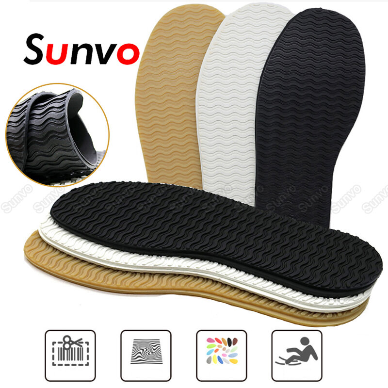 Sunvo ยางรองเท้า Soles Outsoles Insoles Anti Slip แผ่นแปะเท้า Full Sole Protector รองเท้าซ่อมรองเท้าพนักงานสติกเกอร์ DIY Pad