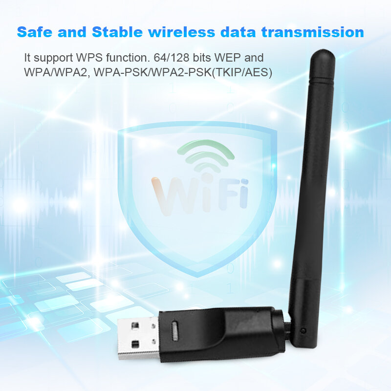 Adaptador Wifi USB RT5370, tarjeta de red inalámbrica de 150Mbps, adaptador de antena Wifi USB, receptor transmisor, envío directo