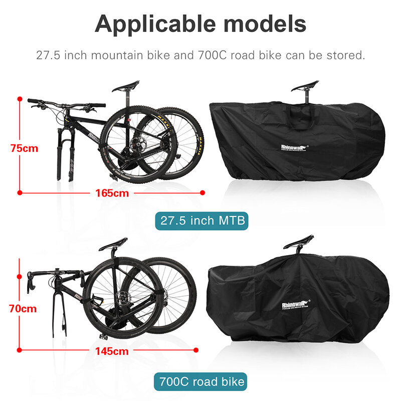 Bolso de mano para bicicleta de montaña de 26-27,5 pulgadas, bolsa portátil para bicicleta, bolsa de almacenamiento de viaje para bicicleta, bolsa de protección de transporte