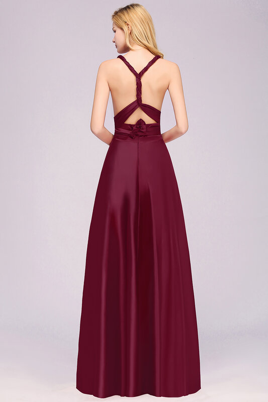 2024 burgundowy kabriolet sukienki druhen dla kobiet odzież wielokierunkowa nieskończoność wesele sukienka Demoiselle D'honneur