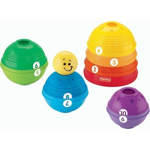 Fisher-precio los 7 contenedores numerados-enclavamiento 10 tazas de Color para convertir 5 bolas W4472