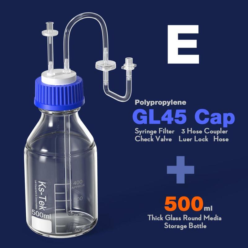 GL45 porowata nasadka spiralna czapka chromatografia cieczowa korek odpadowy 8/1 4/1 butelka odczynnika korek wyjściowy płynu przez ks-tek