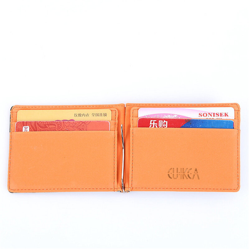 Мужской компактный кошелек с отделением для денег, черный бумажник, мужской кошелек