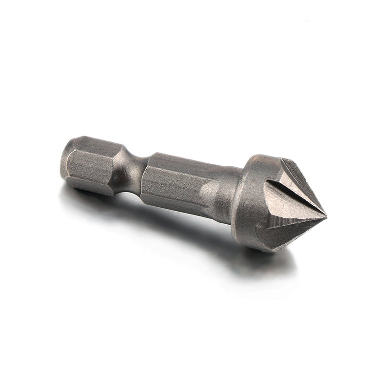 1PC 90 Degree Countersink Drill Chamfer Bit 1/4" Hex Shank Carpentry Woodworking Angle Point Bevel Cutting Cutter Remove Bur