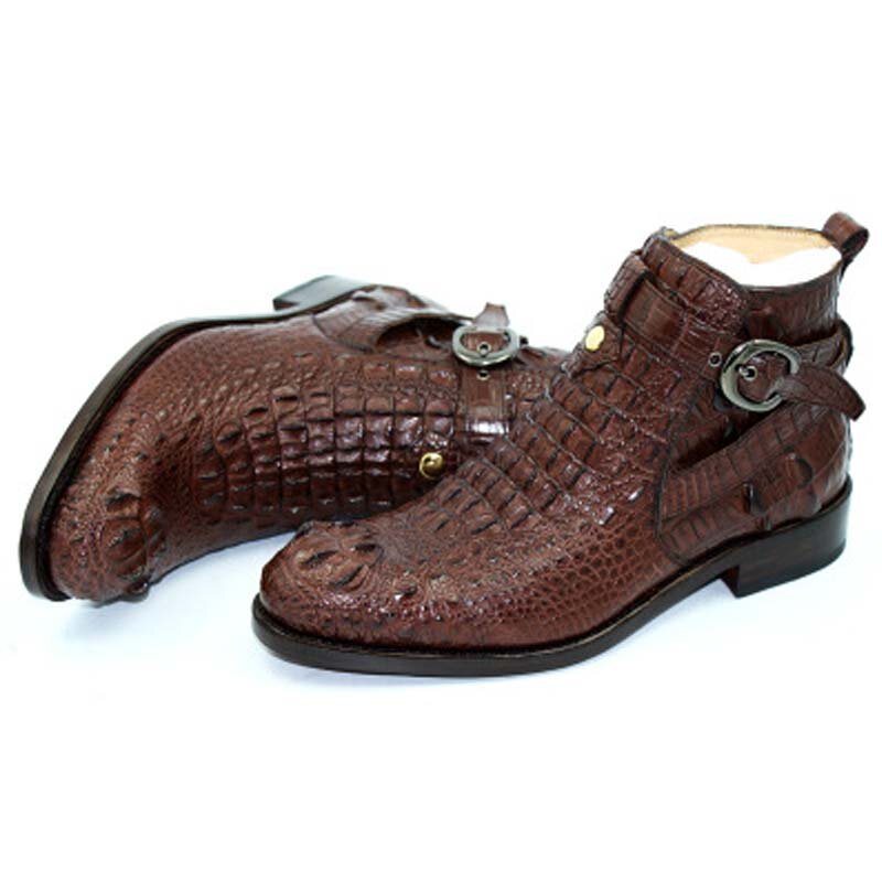 Botas de crocodilo masculinas, botas Martin na moda, personalidade, Hubu Import, inverno, nova chegada