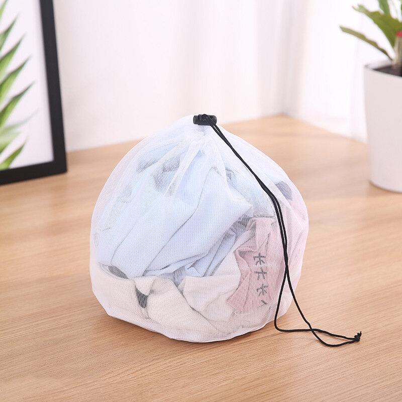 Clothing Care Fine Mesh Bags Thicken Fine Lines Drawstring Laundry Bag Bra Underwear Protective Bags Laundry Supplies