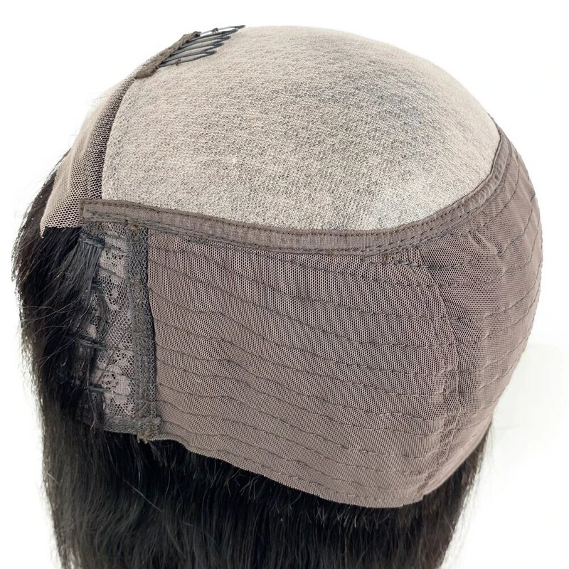 Парик Женский на шнуровке, прямые натуральные волосы на шелковой основе, 5 Х5 дюймов