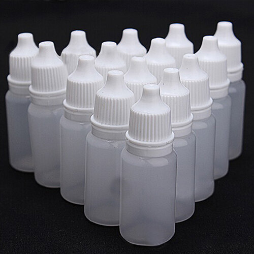 Garrafas plásticas vazias do conta-gotas Squeezable, garrafas recarregáveis líquidas do olho, 5ml, 10ml, 15ml, 20ml, 30ml, 50ml, 100ml, 5 PCes