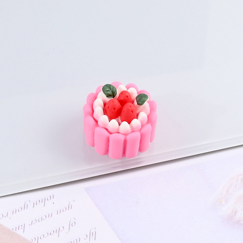 Makanan Lucu Kue 3D Cabochons 10 Buah Makanan Palsu Resin Kue Warna-warni Cabochon untuk Diy Membuat Perhiasan Aksesori Anak Perempuan Pesona Lendir