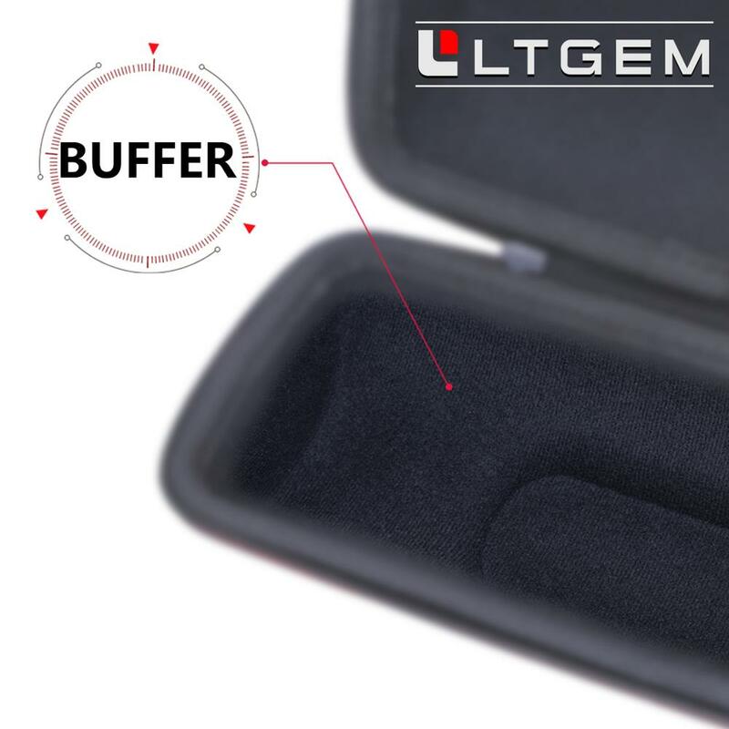 LTGEM Black EVA Hard Case for JBL Pulse 4 Waterproof Portable Bluetooth Speaker with Light Show