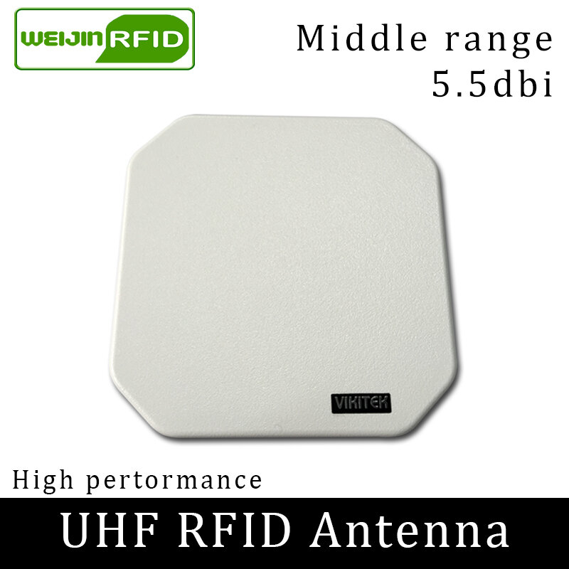 Antena RFID UHF 915MHz VIKITEK polaryzacja kołowa zysk 5.5DBI średnia odległość używana do czytnika zebra FX7500 FX9500 FX9600