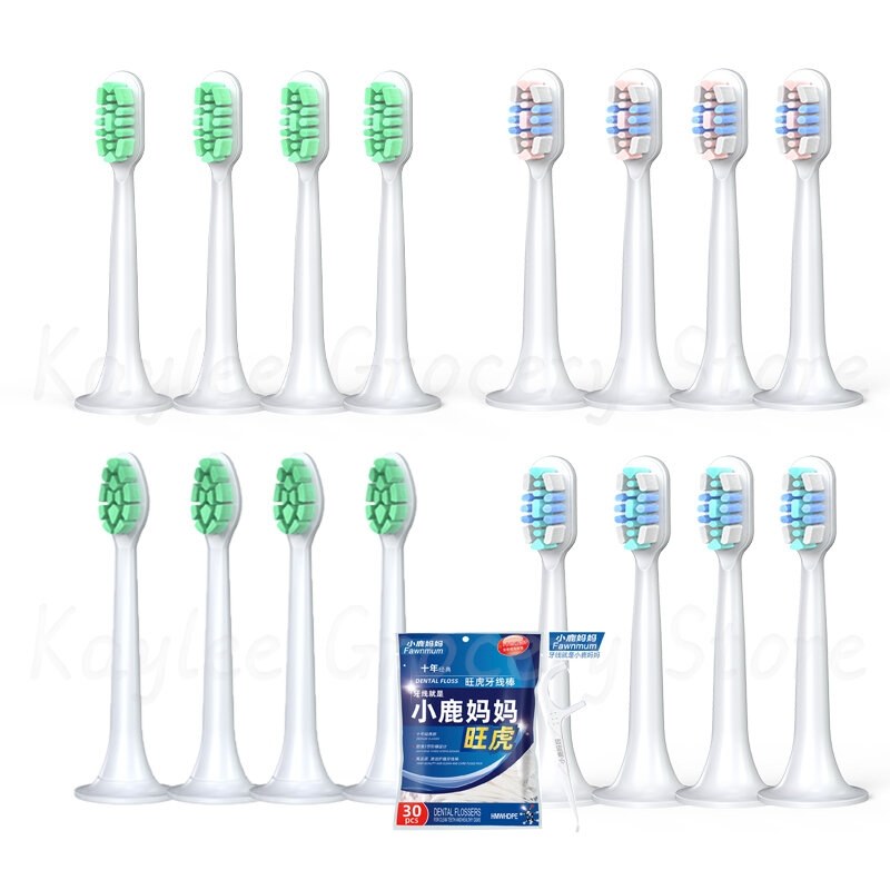 Xiaomi Mijia T300/T500/T700/DDYS01SKS/MES601/MES602 Replacement Toothbrush Heads Sonic Electric U-Style Whitening With Covers
