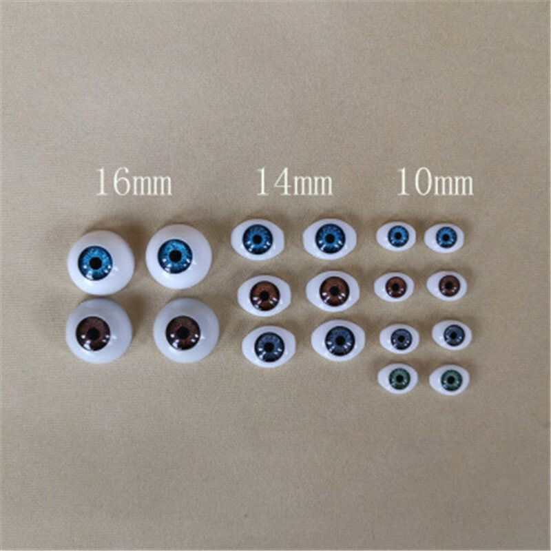 Olhos acrílicos para bonecas Reborn, globo ocular para bonecas Blyth, acessórios de boneca DIY BJD, marrom, verde, cinza, 18mm, 10mm, 14mm, 16mm