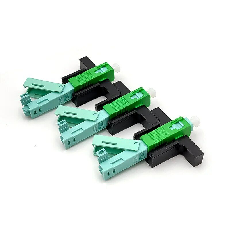 100PCS Joint Fast Connector APC Single-Mode Connector FTTH Tool Cold Fiber Optic Connector 53mm Length