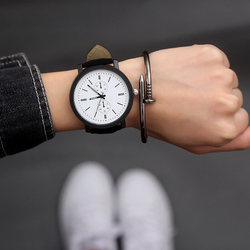 Shuai T Lin Bend Harajuku paski trendy duża tarcza mężczyźni i kobiety zegarki studenci sport zegarek dla pary panie kwarcowy zegarek męski