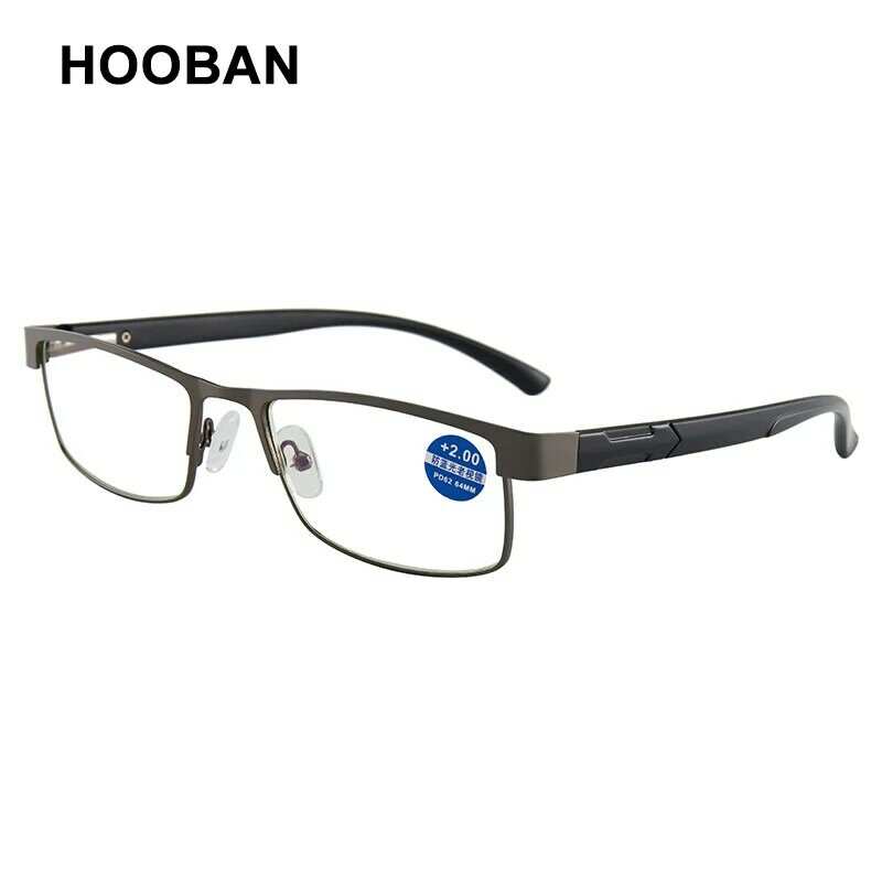 Kacamata baca baja tahan karat kualitas tinggi Mode Pria Wanita kacamata presbiopi bisnis kacamata Anti cahaya biru hiperopia