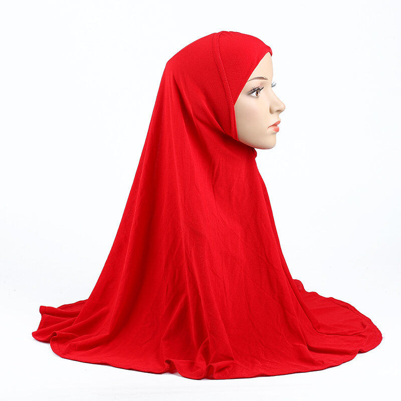 Muslim Hijab Einem Stück Amira Kopftuch Plain Schal Islamischen Frauen Hijabs Wrap Nahen Osten Voll Abdeckung Gebet Niquabs Khimar Schals