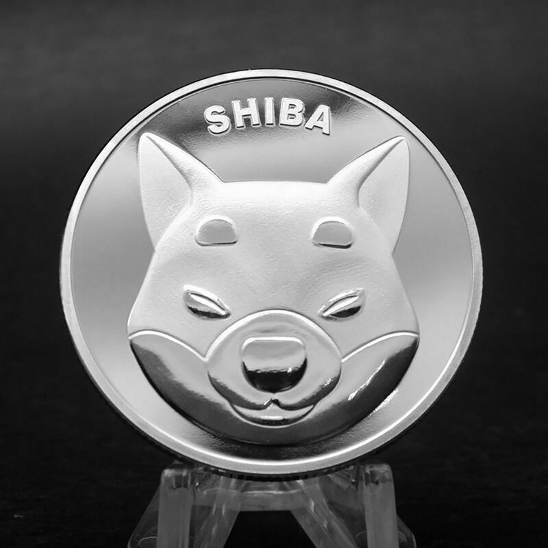 Dogecoin assassino shiba inu moeda (shib) crypto metal banhado a ouro físico shib doge assassino lembrança moedas comemorativas
