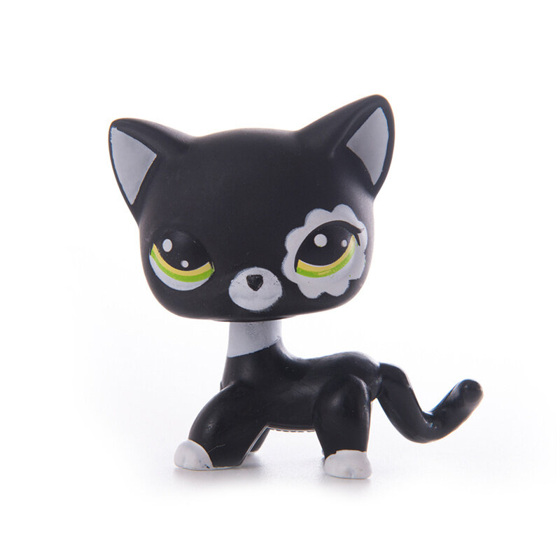 Little Pet Shop LPS Cat Collection, Rare Standing Shorthair, figura de ação de gatinhos velhos, brinquedos modelo de alta qualidade