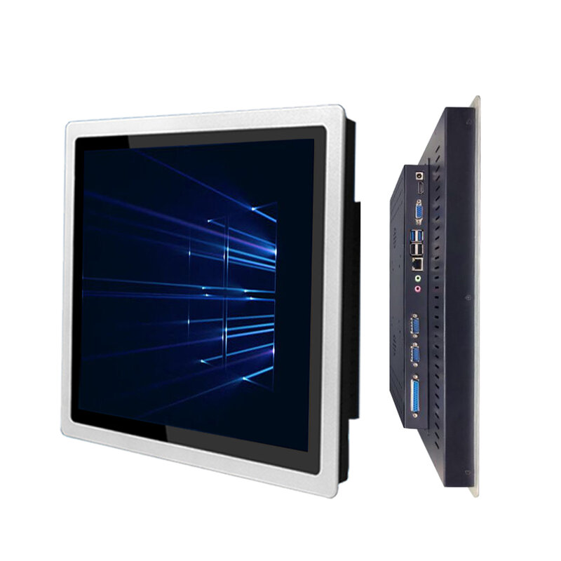 Panel PC Tablet Mini Industrial bawaan 12.1 inci, komputer All-in-One dengan layar sentuh kapasitif untuk Win10 Pro dengan RS232 COM
