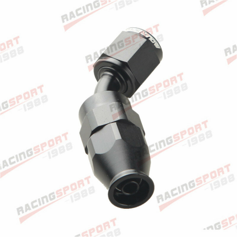 AN4 45 Degree Reusable Hose End Fitting Adapter For Swivel PTFE Oil Fuel Line Hose End Fitting