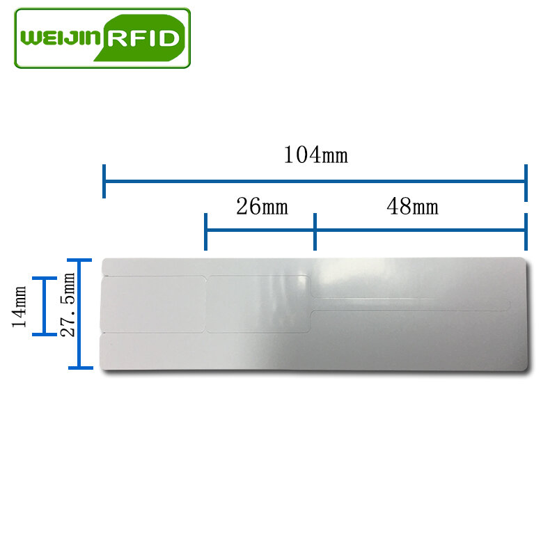 UHF RFID gioielli Gioielli orologi tag EPC 6C sticker 915m 868m 860-960MHZ NXP U codice 7 adhensive stampabile RFID passivo etichetta PET