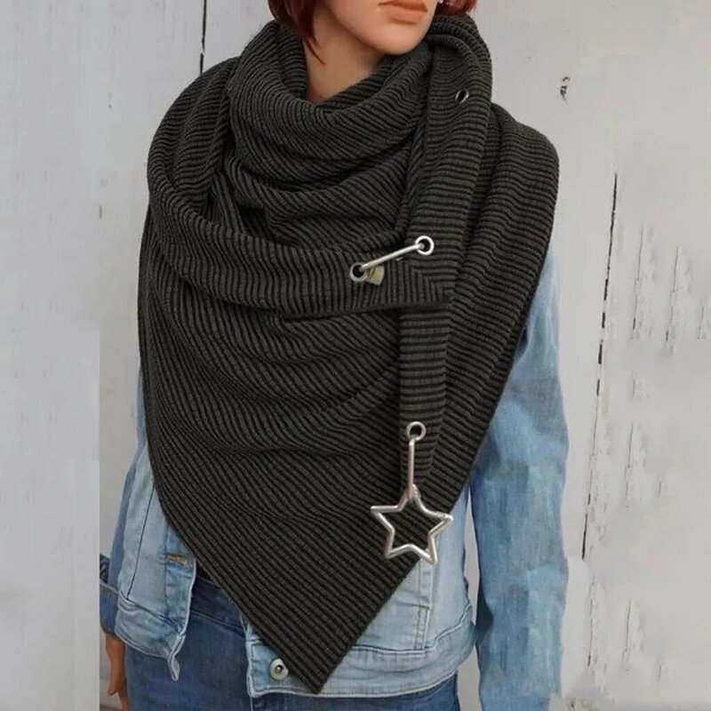 럭셔리 패션 겨울 여성 스카프 Soild 도트 인쇄 버튼 소프트 랩 캐주얼 따뜻한 스카프 Shawls 스카프 여성 foulard femme