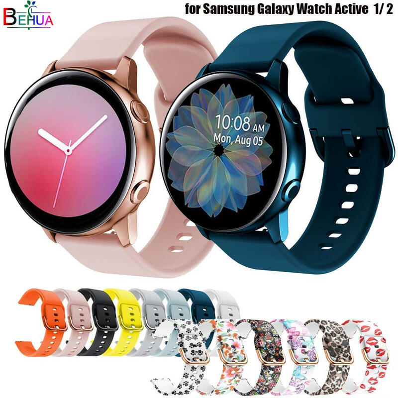 Correa de silicona Original para reloj inteligente, pulsera de 20mm para Samsung Galaxy Watch Active 2 de 40, 44 y 41mm, Huawei GT 2 de 42mm