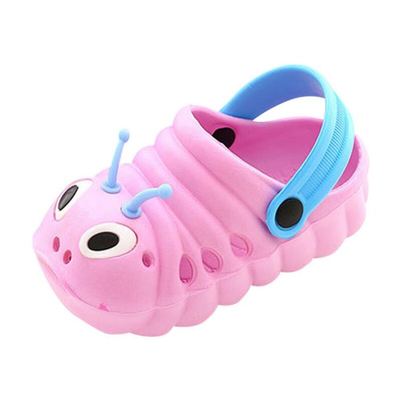 Bebê meninas meninos sandálias verão plana-sandas chinelos ao ar livre buraco sapatos bonito dos desenhos animados à prova d0 água respirável sandálias terno 0-5 t
