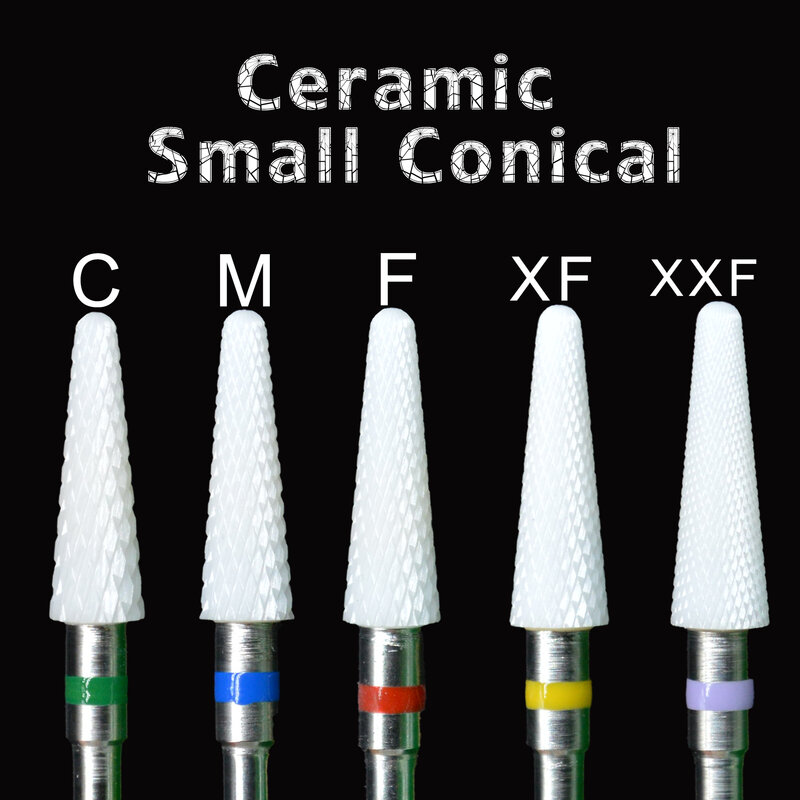 NAILTOOLS Ceramic Small Conical dental nail drill bit high quality white cuticle clean Maincure Pedicure