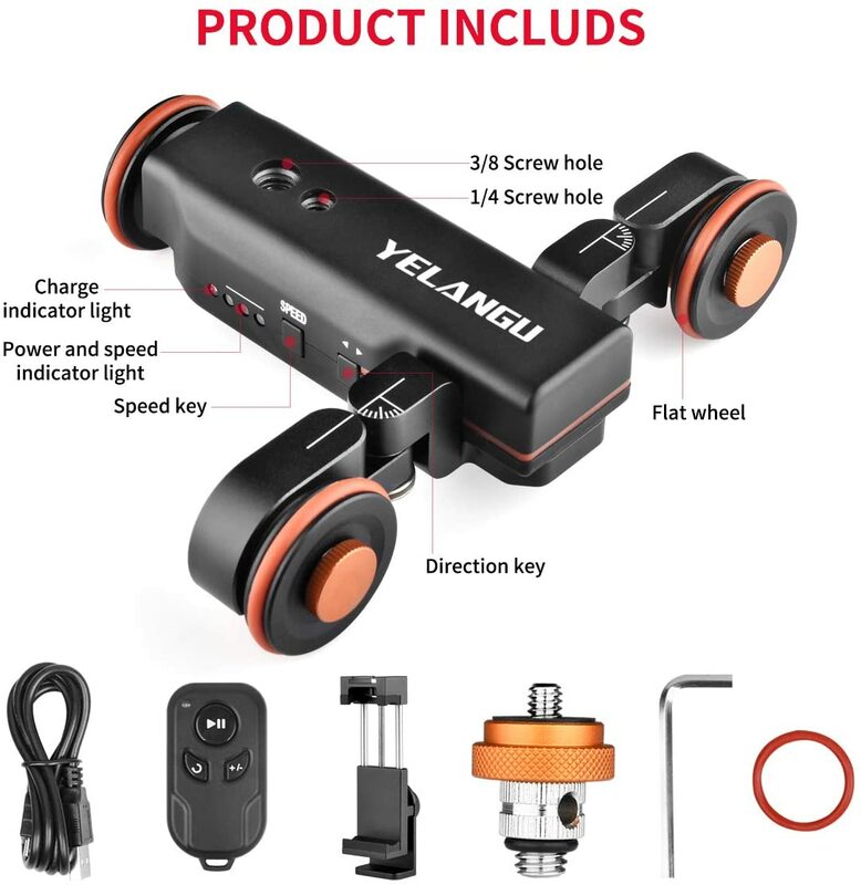 Yanelgu-cámara de vídeo Autodolly L4X, Motor eléctrico, deslizador de pista para Canon, Nikon, Sony, DSLR, iphone12, 13, Xiaomi