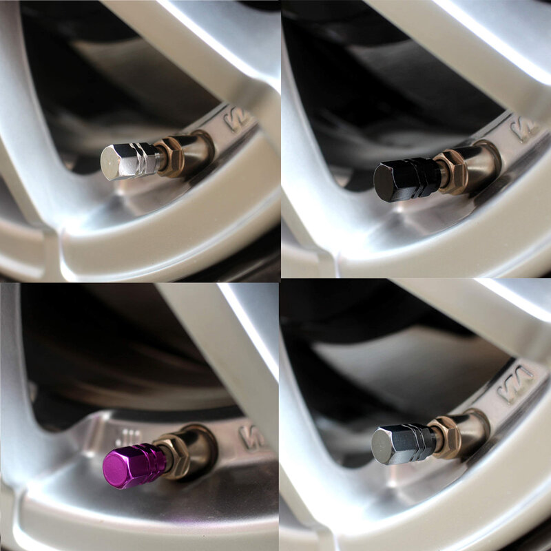 AUTCOAT-Tapones de neumáticos de rueda de coche, cubiertas de vástago de llanta de aleación de aluminio, tapa de neumático a prueba de polvo para coches, motocicletas, camiones y bicicletas